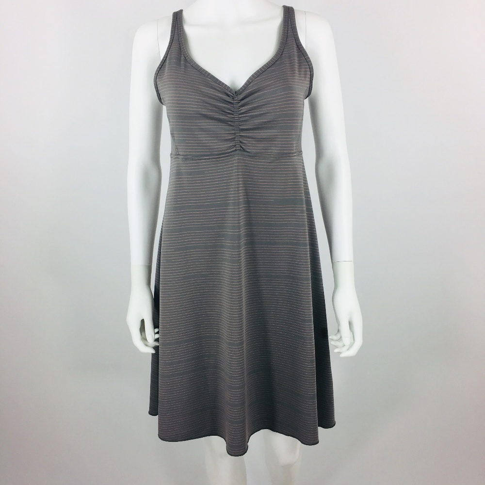 Prana Dreaming Dress Pink Grey Cool Back NEW